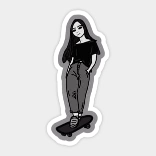 Skater Girl Sticker